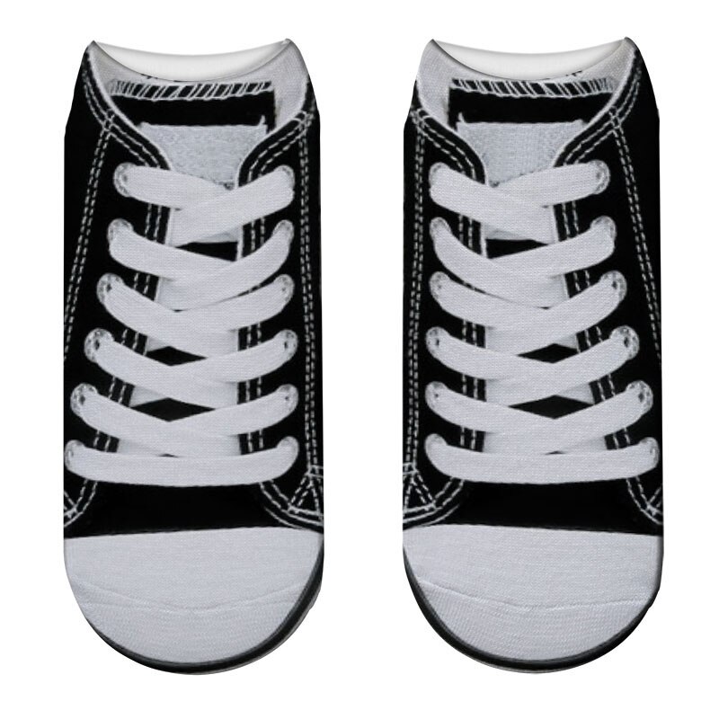 Unisex Canvas Shoes Printed Socks